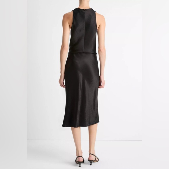 NWT Vince Satin Slip Skirt Black size Small - Picture 2 of 8